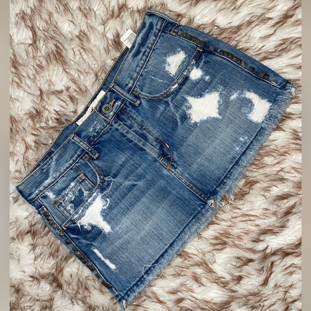 Holllister Distressed Jean Skirt